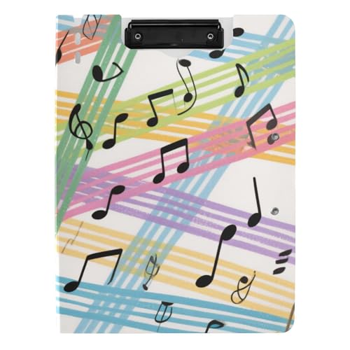 Faltbare Klemmbretter, bunt, Cartoon-Noten, A4-Klemmbrett, horizontale und vertikale Doppel-Clips, Schul-Klemmbrett mit festem Einband Faltbare Klemmbretter, bunt, Cartoon-Noten, A4-Klemmbrett, horizontale und vertikale Doppel-Clips, Schul-Klemmbrett mit festem Einband von voucong