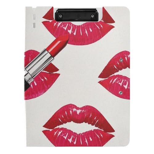 Faltbare Klemmbretter, niedlicher Cartoon-Lippenstift, A4-Klemmbrett mit Padfolio, doppelte Metall-Clips, Stifthalter, Schul-Klemmbrett mit Abdeckung Faltbare Klemmbretter, niedlicher Cartoon-Lippenstift, A4-Klemmbrett mit Padfolio, doppelte Metall-Clips, Stifthalter, Schul-Klemmbrett mit Abdeckung von voucong