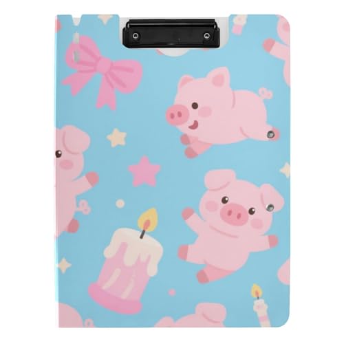 Faltbares Klemmbrett, Cartoon, niedliche rosa Schweine, A4, Klemmbrett, Folio-Ordner, Doppel-Clips, Stifthalter, Büro-Klemmbrett mit festem Einband Faltbares Klemmbrett, Cartoon, niedliche rosa Schweine, A4, Klemmbrett, Folio-Ordner, Doppel-Clips, Stifthalter, Büro-Klemmbrett mit festem Einband von voucong