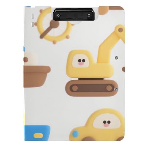 Faltbares Klemmbrett, niedliches Cartoon-Design, bunte Schiffe und Autos, A4-Klemmbrett, Doppel-Clips, Stifthalter, Büro-Klemmbrett mit Abdeckung Faltbares Klemmbrett, niedliches Cartoon-Design, bunte Schiffe und Autos, A4-Klemmbrett, Doppel-Clips, Stifthalter, Büro-Klemmbrett mit Abdeckung von voucong