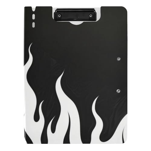 Faltbares Klemmbrett, schwarz, fluoreszierend, kühles Flammenweiß, A4-Klemmbrett mit Ordner, Doppelklammern, Stifthalter, Still-Clipboard mit festem Einband Faltbares Klemmbrett, schwarz, fluoreszierend, kühles Flammenweiß, A4-Klemmbrett mit Ordner, Doppelklammern, Stifthalter, Still-Clipboard mit festem Einband von voucong