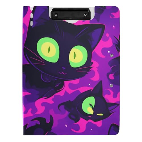 Faltbares Klemmbrett Lila Cartoon Schwarze Katzen A4 Klemmbrett Folio Doppelclips Stifthalter Büro Klemmbrett mit Abdeckung Faltbares Klemmbrett Lila Cartoon Schwarze Katzen A4 Klemmbrett Folio Doppelclips Stifthalter Büro Klemmbrett mit Abdeckung von voucong