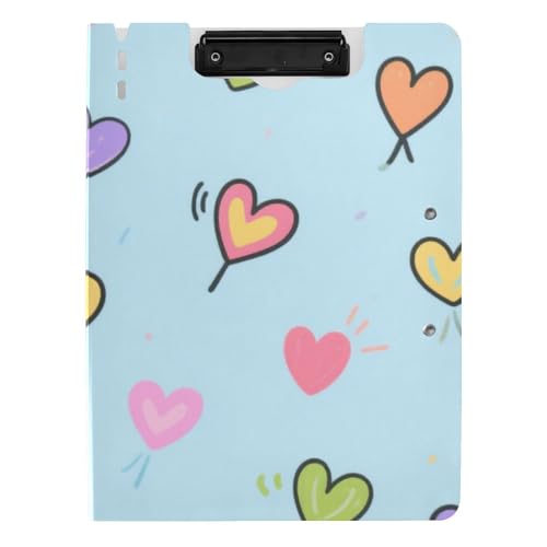 Faltbares Klemmbrett mit Aufbewahrung, blaues Cartoon-Herz, A4-Klemmbrett, Folio-Doppel-Clips, Stifthalter, Still-Clipboard mit Abdeckung Faltbares Klemmbrett mit Aufbewahrung, blaues Cartoon-Herz, A4-Klemmbrett, Folio-Doppel-Clips, Stifthalter, Still-Clipboard mit Abdeckung von voucong