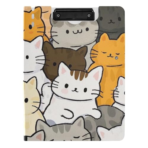Gefaltetes Klemmbrett, niedliche Cartoon-Katze, A4-Klemmbrett mit Padfolio, Doppel-Clips, Stifthalter, Schul-Klemmbrett mit Abdeckung Gefaltetes Klemmbrett, niedliche Cartoon-Katze, A4-Klemmbrett mit Padfolio, Doppel-Clips, Stifthalter, Schul-Klemmbrett mit Abdeckung von voucong