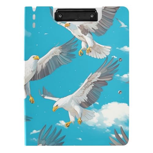 Klemmbrett, faltbar, Cartoon-Design, kahle Vögel, himmelblau, A4-Klemmbrett, Folio, doppelte Metall-Clips, Stifthalter, Still-Klemmbrett mit Abdeckung Klemmbrett, faltbar, Cartoon-Design, kahle Vögel, himmelblau, A4-Klemmbrett, Folio, doppelte Metall-Clips, Stifthalter, Still-Klemmbrett mit Abdeckung von voucong