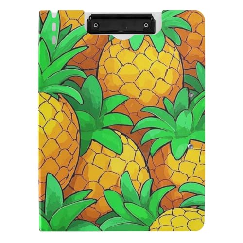 Klemmbrett-Mappe, niedliches Cartoon-Obst-Ananas, A4-Klemmbrett mit Padfolio, horizontale und vertikale Doppel-Clips, Still-Clipboard mit Abdeckung Klemmbrett-Mappe, niedliches Cartoon-Obst-Ananas, A4-Klemmbrett mit Padfolio, horizontale und vertikale Doppel-Clips, Still-Clipboard mit Abdeckung von voucong