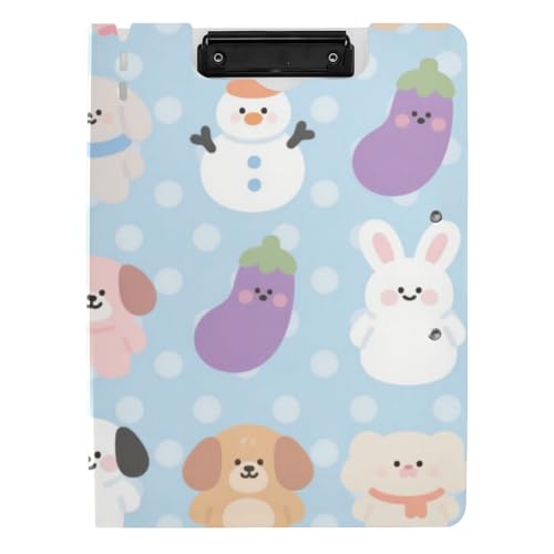 Klemmbrett Ordner Niedlich Cartoon Blau Zoo A4 Klemmbrett mit Binder Zwei Metallclips Stifthalter Schule Klemmbrett mit Abdeckung von voucong