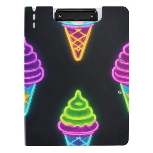 Klemmbrett mit Ordner, Cartoon, niedliche Farbe, fluoreszierendes Neon-Eis, A4-Klemmbrett, Binderfolio, doppelte Metall-Clips, Stifthalter, Still-Klemmbrett mit Abdeckung Klemmbrett mit Ordner, Cartoon, niedliche Farbe, fluoreszierendes Neon-Eis, A4-Klemmbrett, Binderfolio, doppelte Metall-Clips, Stifthalter, Still-Klemmbrett mit Abdeckung von voucong