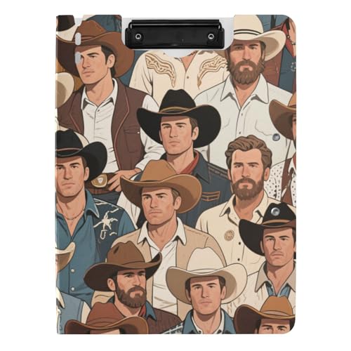 Klemmbrett mit Ordner Retro Cartoon Western Cowboy A4 Klemmbrett Binderfolio Doppelte Metallclips Stifthalter Schule Klemmbrett mit Abdeckung Klemmbrett mit Ordner Retro Cartoon Western Cowboy A4 Klemmbrett Binderfolio Doppelte Metallclips Stifthalter Schule Klemmbrett mit Abdeckung von voucong