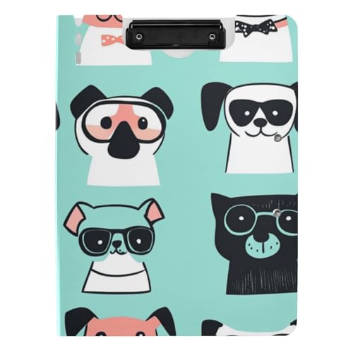 Klemmbrettmappe mit Aufbewahrung, Cartoon-Minimalistische Hunde, schönes grünes A4-Klemmbrett mit Padfolio, zwei Metall-Clips, Stifthalter, Still-Clipboard mit Abdeckung Klemmbrettmappe mit Aufbewahrung, Cartoon-Minimalistische Hunde, schönes grünes A4-Klemmbrett mit Padfolio, zwei Metall-Clips, Stifthalter, Still-Clipboard mit Abdeckung von voucong