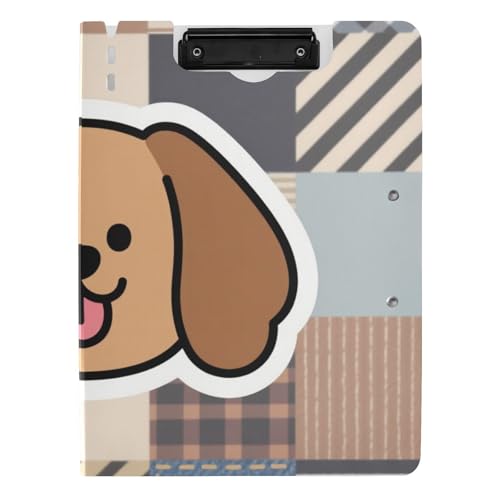 Klemmbrettmappe mit niedlichem Hund, kariert, A4-Klemmbrett mit Padfolio, horizontale und vertikale Doppel-Clips, Still-Klemmbrett mit Abdeckung Klemmbrettmappe mit niedlichem Hund, kariert, A4-Klemmbrett mit Padfolio, horizontale und vertikale Doppel-Clips, Still-Klemmbrett mit Abdeckung von voucong