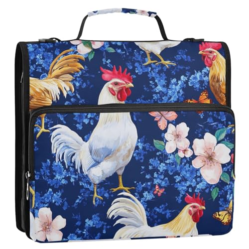 Lustiger Yuanbao Chicken Organizer mit 3 Ringen, 3 Ringe, Organizer mit Griff, mehrere Taschen, Dokumentenmappe, Organizer für Mittelschule, Königsblau Lustiger Yuanbao Chicken Organizer mit 3 Ringen, 3 Ringe, Organizer mit Griff, mehrere Taschen, Dokumentenmappe, Organizer für Mittelschule, Königsblau von voucong