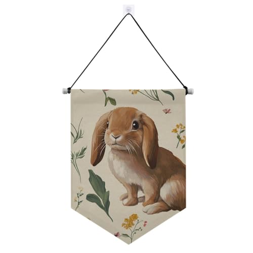 Niedliches Lopeared Rabbit Beige Wandbehang Banner mit Teleskopstange Banner zeigt Hofdekorationen im Freien für Festivals und besondere Tage Niedliches Lopeared Rabbit Beige Wandbehang Banner mit Teleskopstange Banner zeigt Hofdekorationen im Freien für Festivals und besondere Tage von voucong