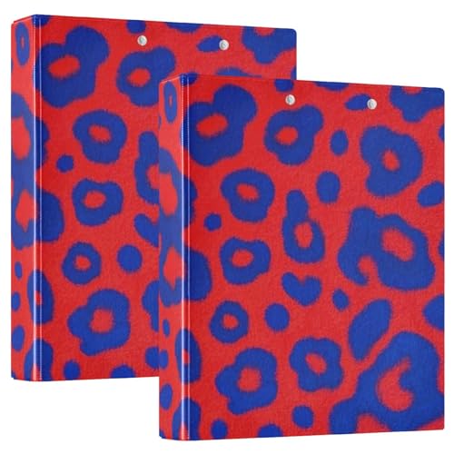 Notizbuch, 3,5 cm, runde Ringe, Leopardenmuster, mit Klemmbrett, 2 Stück, Bürobedarf, Hardcover von voucong
