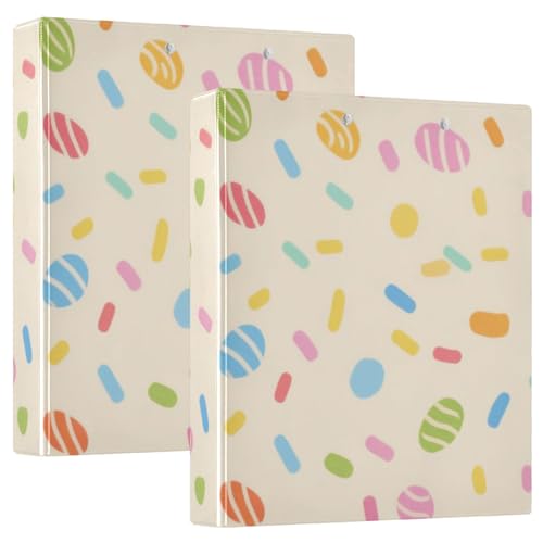 Notizbuch, 3,8 cm, 3 Ringe, Beige, Cartoon-Süßigkeiten mit Klemmbrett, 2 Stück, Bürobedarf, 200 Blatt von voucong