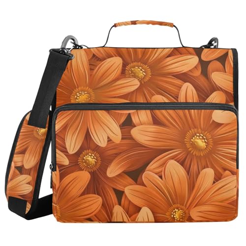 Ordner-Organizer mit 3 Ringen und Reißverschluss, mit Griff und abnehmbarem Schultergurt, mehrere Taschen, Dokumentenmappe, Organizer für Mittelschule, Orange Ordner-Organizer mit 3 Ringen und Reißverschluss, mit Griff und abnehmbarem Schultergurt, mehrere Taschen, Dokumentenmappe, Organizer für Mittelschule, Orange von voucong