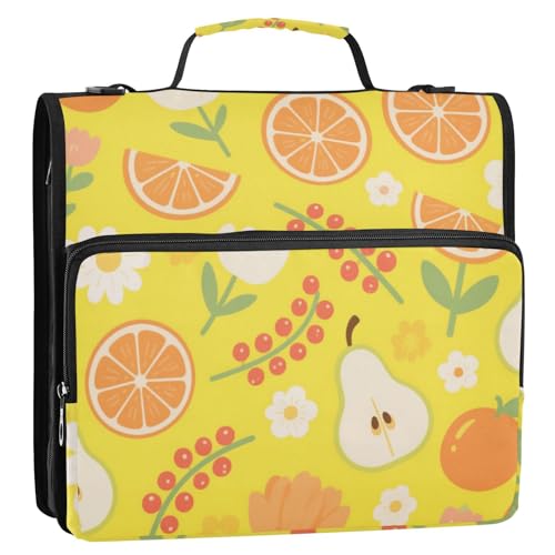 Ringbuch mit 3 Ringen, mit Reißverschluss, inklusive Reißverschlusstasche, Dokumenten-Organizer, Tasche für Schule, Büro, 3,8 cm, Gelb Ringbuch mit 3 Ringen, mit Reißverschluss, inklusive Reißverschlusstasche, Dokumenten-Organizer, Tasche für Schule, Büro, 3,8 cm, Gelb von voucong