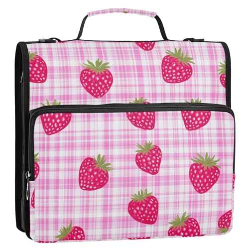 Ringbuch mit 3 Ringen, mit extra Taschen und Schultergurt, mehrere Taschen, Reißverschluss, Portfolio für die Mittelschule, Rot Ringbuch mit 3 Ringen, mit extra Taschen und Schultergurt, mehrere Taschen, Reißverschluss, Portfolio für die Mittelschule, Rot von voucong