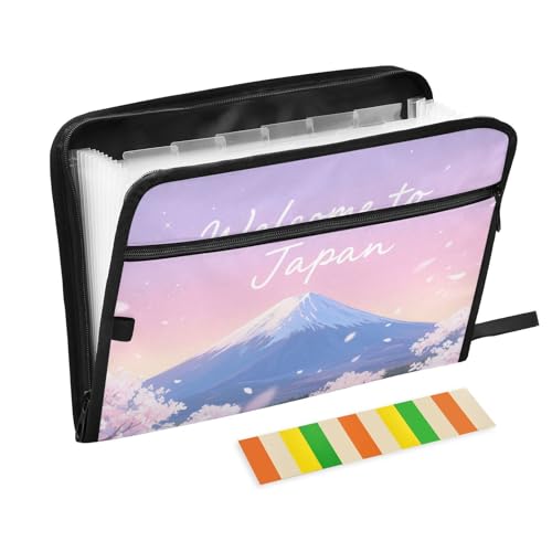 Welcome to Japan Scenery Culture Hängeregistratur-Ordner, 13 Taschen, A4, Briefgröße, mit Reißverschluss zum Erweitern von Aktenordnern Welcome to Japan Scenery Culture Hängeregistratur-Ordner, 13 Taschen, A4, Briefgröße, mit Reißverschluss zum Erweitern von Aktenordnern von voucong