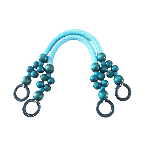 vreplrse 2 Packungen/Lot farbige Taschengriffe, breite Anwendung für Verschiedene Taschen, langlebiger und robuster Taschengriff aus Plüsch Holzperlen, Blau, 46cm vreplrse 2 Packungen/Lot farbige Taschengriffe, breite Anwendung für Verschiedene Taschen, langlebiger und robuster Taschengriff aus Plüsch Holzperlen, Blau, 46cm von vreplrse
