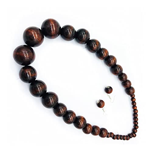 vreplrse Holzperlen Halskette Modeschmuck Einzigartige übertriebene Halsketten Anhänger Accessoires Frau Ornament Pullover Ketten, Kaffee vreplrse Holzperlen Halskette Modeschmuck Einzigartige übertriebene Halsketten Anhänger Accessoires Frau Ornament Pullover Ketten, Kaffee von vreplrse