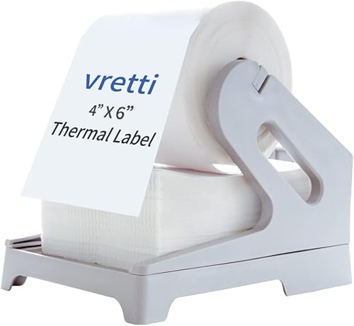 Vretti Thermo-Versandetikettenhalter für Rollen und Fächerfalz,Zubehör für Desktop-Etikettendrucker,zerbrechliche Aufkleber für den Versand, Etikettenständer, Druckerhalter, Heimbüro-Zubehör von vretti