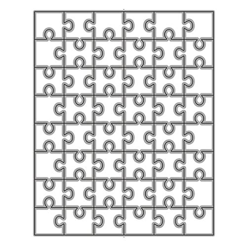 vsilay Rechteckige Puzzle-Metall-Stanzformen, Stanzschablone, Scrapbook, Album, Papierkarten-Vorlage von vsilay