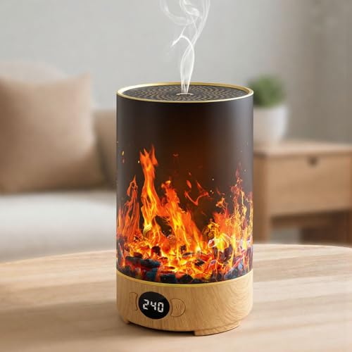 VSSHE Luftbefeuchter Flame Diffuser, Flammen Aroma Diffuser, Licht Aroma Diffuser für Duftöle, für Zuhause,Wohnzimmer, Schlafzimmer, Yoga, Spa, Büro von vsshe