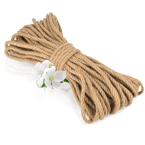 vsshe Natur Juteschnur Kordel, Juteseil 10mm x 20M, Garten Kordel Juteschnur Reißfest, Sisal Seil für Katzen, Starkes Naturfaser Hanfseil für Kratzbaum, Garten, DIY, Dekoration, Bündeln und Camping vsshe Natur Juteschnur Kordel, Juteseil 10mm x 20M, Garten Kordel Juteschnur Reißfest, Sisal Seil für Katzen, Starkes Naturfaser Hanfseil für Kratzbaum, Garten, DIY, Dekoration, Bündeln und Camping von vsshe