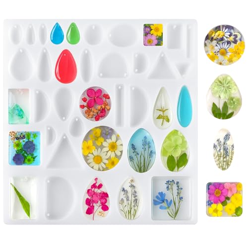 Schmuckformen aus Kunstharz, mehrere Mulden, Silikonformen, Epoxidharz für Edelsteine, Ohrringe, Halsketten, Gießen, DIY, Kunst, Handwerk, Dekorationen Schmuckformen aus Kunstharz, mehrere Mulden, Silikonformen, Epoxidharz für Edelsteine, Ohrringe, Halsketten, Gießen, DIY, Kunst, Handwerk, Dekorationen von vueuKiGE