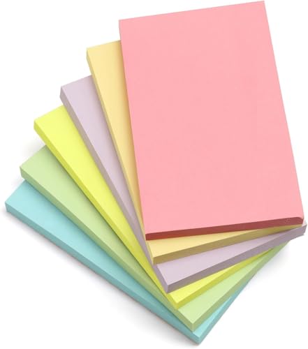 Haftnotizen, Klebezettel in 6 Pastellfarben, Notizblock Set Haftnotizen, Klebezettel in 6 Pastellfarben, Notizblock Set von vutizal