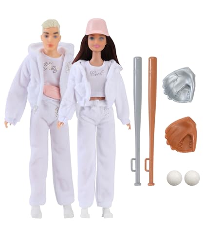 Walenbily 16 Pcs Puppen Kleidung Zubehör 30 cm Puppen Sport Kleider Set 2 Sätze Clothes,Mütze, Schuh,Tasche, 2 Sätze Baseballs Für 11,5 Zoll Puppen anziehsachen mädchen (Puppe Nicht enthalten) von walenbily