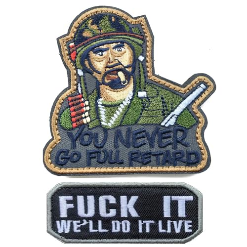 Never Go Full Retard, We'll DO IT Live- Lustige taktische Patches, Klettverschluss-Moral-Patches für Rucksäcke, Helme und andere militärische taktische Ausrüstung Never Go Full Retard, We'll DO IT Live- Lustige taktische Patches, Klettverschluss-Moral-Patches für Rucksäcke, Helme und andere militärische taktische Ausrüstung von walitefu