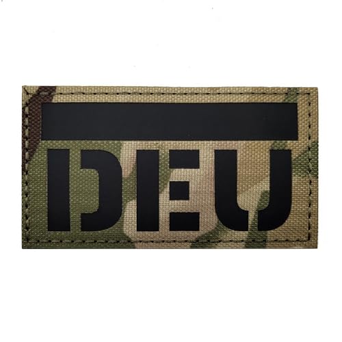 Taktische Militär-Patches, IR-reflektierend, Klettverschluss, Moral-Embleme für Rucksäcke, Helme und taktische Ausrüstung (D R U Patch) von walitefu