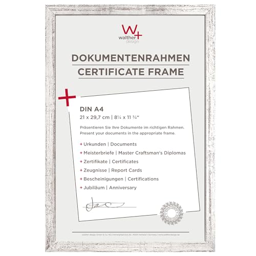 walther design BP130S Peppers Bilderrahmen, Holz, 21 x 29,7 cm (din a4), silber von walther design