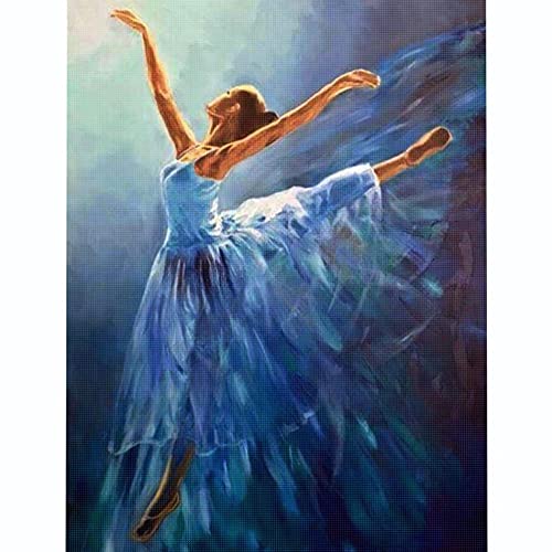 kreuzstich stickpackungen vorgedruckt bilder kinder erwachsene anfanger Ballerina kreuzstich set diy 11ct Baumwolle Stoff Vorsortierte Garne SchlafzimmerInnendekoration (40×50cm) von wangcatcai