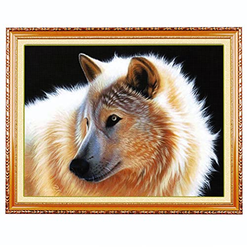 kreuzstich stickpackungen vorgedruckt bilder kinder erwachsene anfanger roter Fuchs kreuzstich set diy 11ct Baumwolle Stoff Vorsortierte Garne SchlafzimmerInnendekoration (40×50cm) von wangcatcai