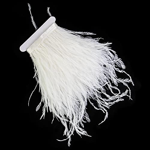 2,7 m 10-15 cm Naturweiß Straußenfedern Trim Fransen für DIY Kleid Nähen Handwerk Kostüme Dekoration von wangruida