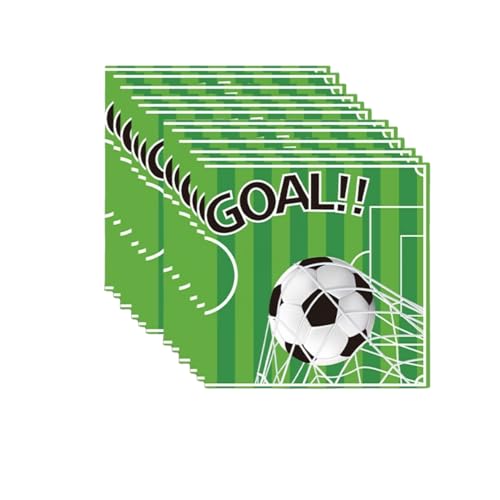 Papierservietten, Fußball-Party-Servietten, 2-lagig, 33 x 33 cm, für Abendessen, Tischdekoration, Urlaub, Party, 40 Stück Papierservietten, Fußball-Party-Servietten, 2-lagig, 33 x 33 cm, für Abendessen, Tischdekoration, Urlaub, Party, 40 Stück von wangyun