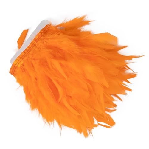 2 Meter Orange Truthahn-Federn, Fransen für Party, Hochzeit, Kleid, Nähen, Basteln, Kostüme, Dekoration 2 Meter Orange Truthahn-Federn, Fransen für Party, Hochzeit, Kleid, Nähen, Basteln, Kostüme, Dekoration von wanruida