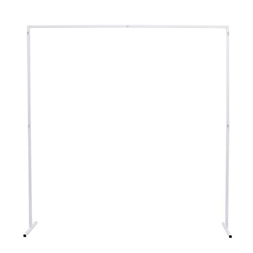 Hochzeitsbogen Hochzeitsständer, Rechteckige Hochzeit Bogen, Blume Ballonbogen Halter Party Kulisse Dekoration, Hintergrundständer für Hochzeiten, Party, 2 * 2m, Weiß von wanwanper