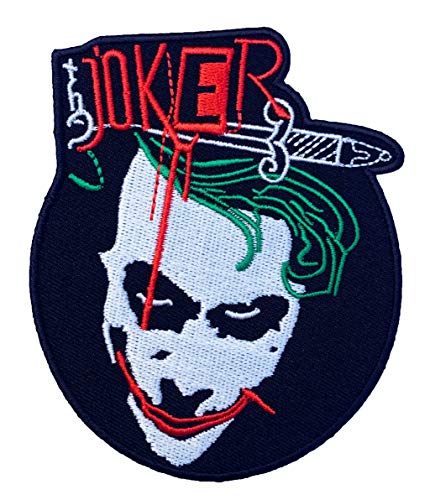 The Joker Black Border Bestickter Aufnäher zum Aufnähen oder Aufbügeln, 10 cm von wardah limited