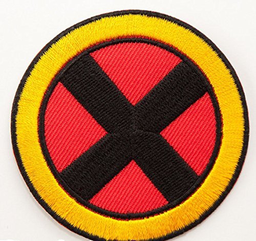 X-Men schwarz & gelb bestickter Abzeichen zum Aufnähen oder Aufbügeln, 7,5 cm von wardah limited