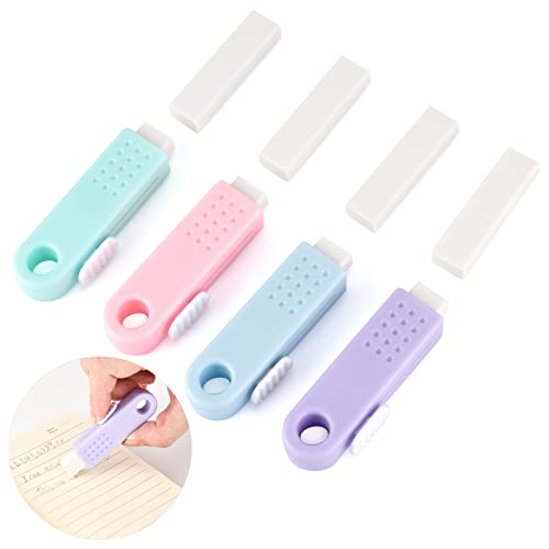 Waremew 4er Pack Einziehbarer Klick Radiergummi zum Schieben für Studenten, Kinder, Schule, Büro, Heimbedarf Waremew 4er Pack Einziehbarer Klick Radiergummi zum Schieben für Studenten, Kinder, Schule, Büro, Heimbedarf von waremew