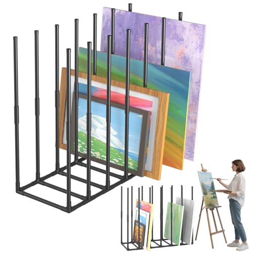 wasoyun Großes Kunst-Aufbewahrungsregal, Kunst-Abtropfgestell, Kunst-Leinwand-Organizer, Aufbewahrungsrahmen, Paneele, Drucke, Leinwände, Paneele für Ölgemälde, Display, Kunststudio, Galerie von wasoyun