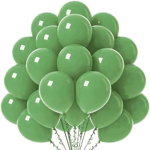 Waziwe [60 Stück] Grüne Luftballons Geburtstag • Premium Ballons aus 100% Naturlatex • Luftballon Girlande für Luftballons Hochzeit Jungen Mädchen Partydeko Babyparty Jahrestag Deko von waziwe