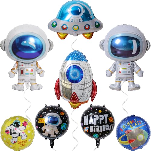 Waziwe Weltraum Kindergeburtstag Deko, Raumschiff Surprise Geburtstagsdeko Jungen, Weltraum Deko Beinhaltet Astronaut Folienballon, Raketen Folienballon, Helium Ballon Waziwe Weltraum Kindergeburtstag Deko, Raumschiff Surprise Geburtstagsdeko Jungen, Weltraum Deko Beinhaltet Astronaut Folienballon, Raketen Folienballon, Helium Ballon von waziwe