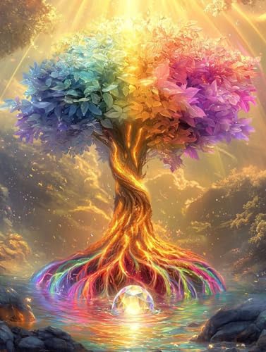 Bunter Baum Sonnenschein 5D Diamond Painting Set Erwachsene Groß, DIY Diamant Painting Kinder, Quadrat Vollbohrer Handbuch Stickerei 25x35cm Home Wand Wohnzimmer Dekor, Geeignet Als Geschenk. Ni-357 Bunter Baum Sonnenschein 5D Diamond Painting Set Erwachsene Groß, DIY Diamant Painting Kinder, Quadrat Vollbohrer Handbuch Stickerei 25x35cm Home Wand Wohnzimmer Dekor, Geeignet Als Geschenk. Ni-357 von wcusmmog