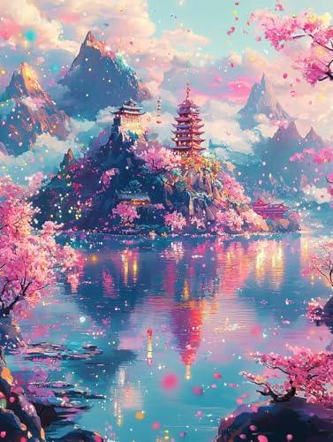 Kirschblüten Berglandschaft 5D Diamond Painting Set Erwachsene Groß, DIY Diamant Painting Kinder, Quadrat Vollbohrer Handbuch Stickerei 60x80cm Home Wand Wohnzimmer Dekor, Geeignet Als Geschenk. Ni521 Kirschblüten Berglandschaft 5D Diamond Painting Set Erwachsene Groß, DIY Diamant Painting Kinder, Quadrat Vollbohrer Handbuch Stickerei 60x80cm Home Wand Wohnzimmer Dekor, Geeignet Als Geschenk. Ni521 von wcusmmog