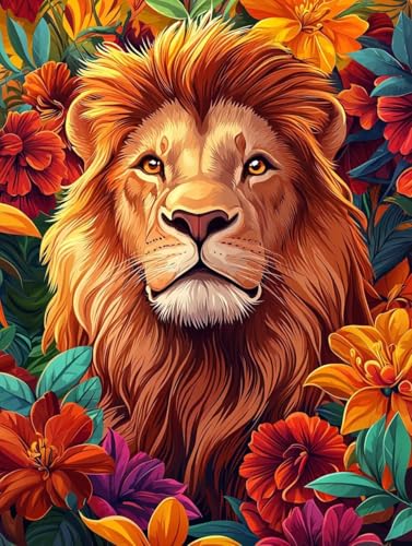 Löwe Blumen 5D Diamond Painting Set Erwachsene Groß, DIY Diamant Painting Kinder, Quadrat Vollbohrer Handbuch Stickerei Bilder 40x55cm Home Wand Wohnzimmer Dekorationen, Geeignet Als Geschenk. Ni-383 Löwe Blumen 5D Diamond Painting Set Erwachsene Groß, DIY Diamant Painting Kinder, Quadrat Vollbohrer Handbuch Stickerei Bilder 40x55cm Home Wand Wohnzimmer Dekorationen, Geeignet Als Geschenk. Ni-383 von wcusmmog